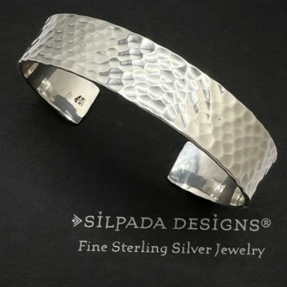 Silpada 925 Sterling Silver Hammered Cuff Bracelet B0851